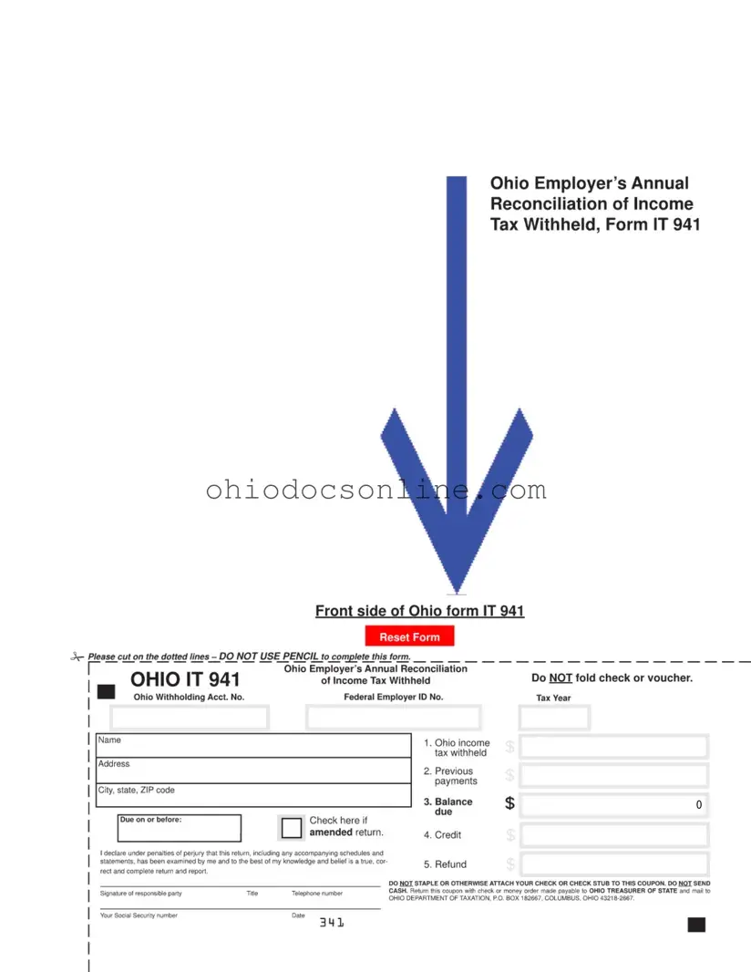 Ohio It 941 Template in PDF