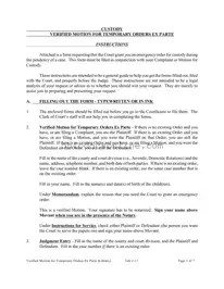 Ex Parte Temporary Custody Order Ohio Template in PDF