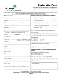 Girl Scout Registration Ohio Template in PDF
