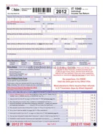 It 1040 Ohio Template in PDF