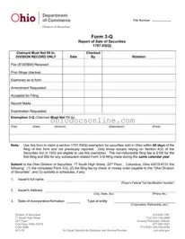 Ohio 3 Q Template in PDF