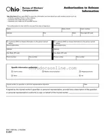 Ohio Bwc 1389 Template in PDF