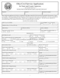 Ohio Civil Service Template in PDF