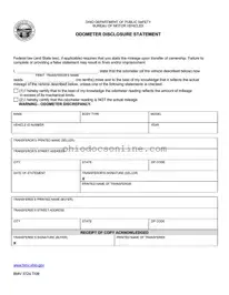 Ohio Department Of Public Safety Template in PDF