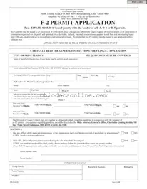 Ohio F 2 Permit Template in PDF