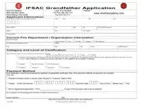 Ohio Ifsac Grandfather Application Template in PDF