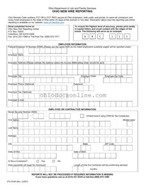 Ohio New Hire Reporting Template in PDF