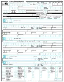 Ohio Traffic Crash Report Template in PDF
